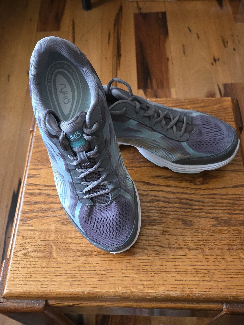 Ryka Gray and Teal Women's Athletic Walking Shoes